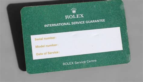 rolex service guarantee